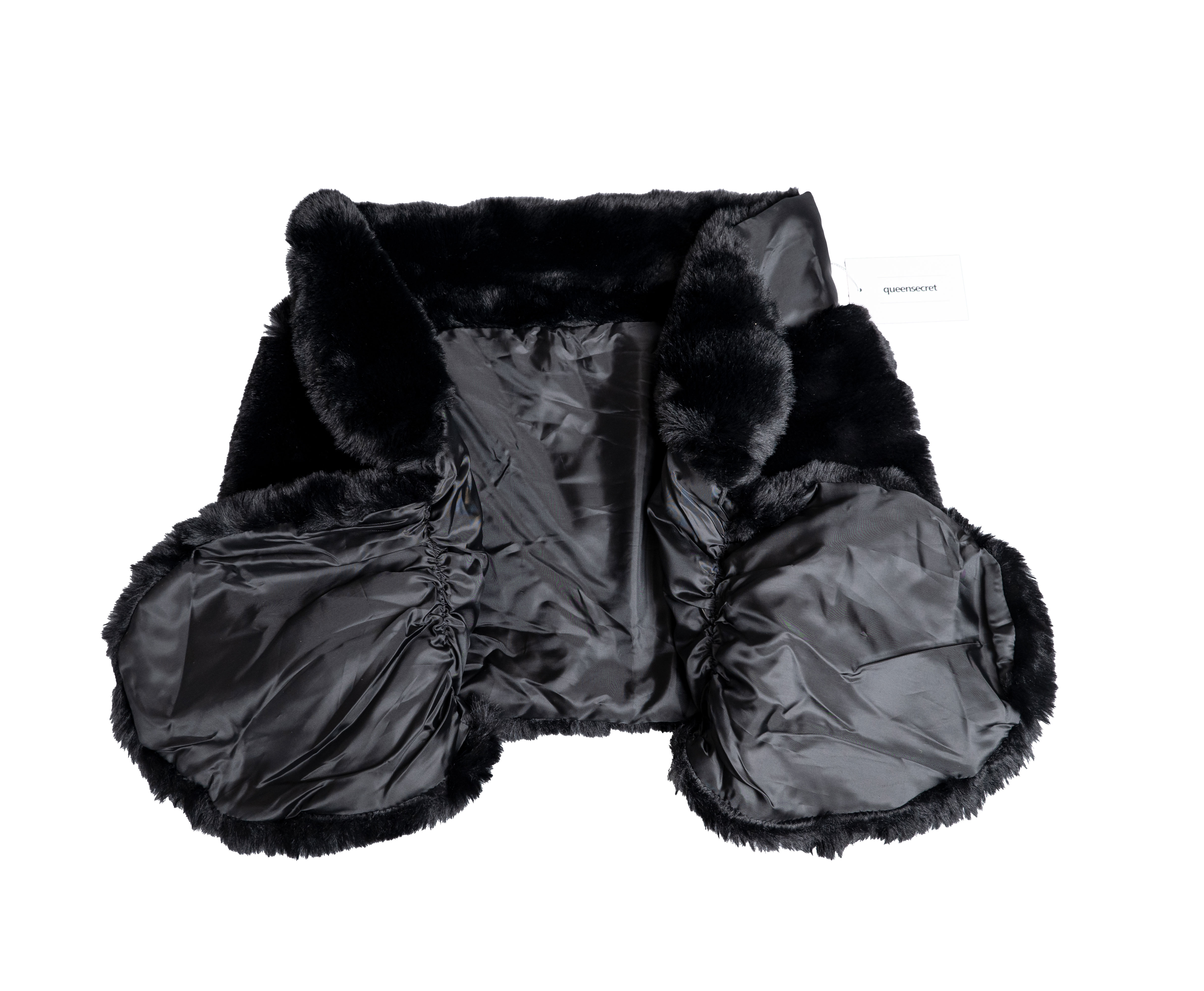 queensecret Faux Fur Shawl Fur Collar Scarf for Women for Fall Winter Spring Coat Dress