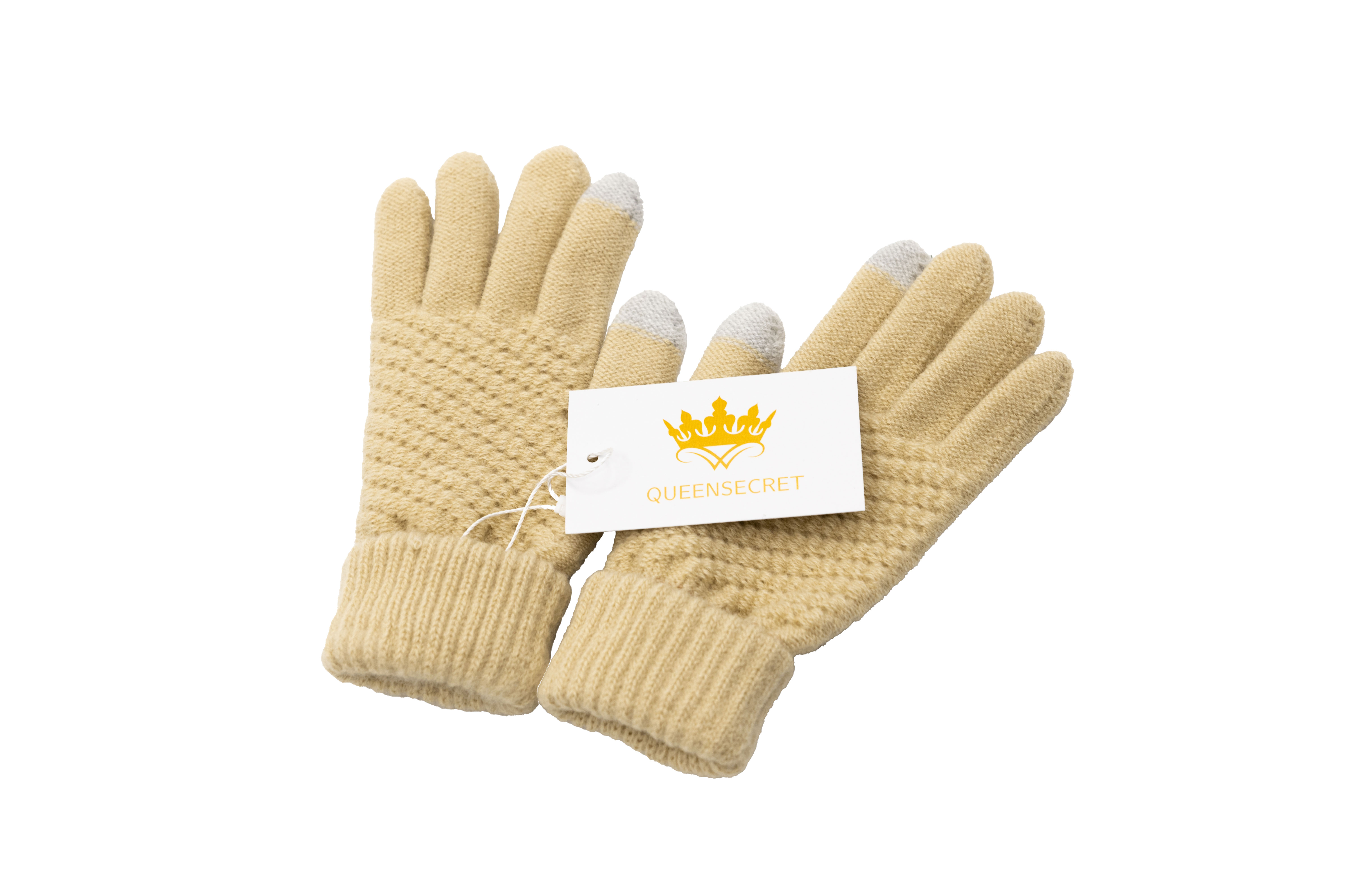 QUEENSECRET Winter Gloves for Women Touch Screen Dual-Layer Thermal Knit Warm Gloves